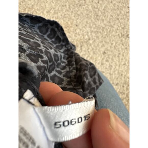 Express Y2K Leopard Cotton Wrap Belted Top S - Picture 5 of 6